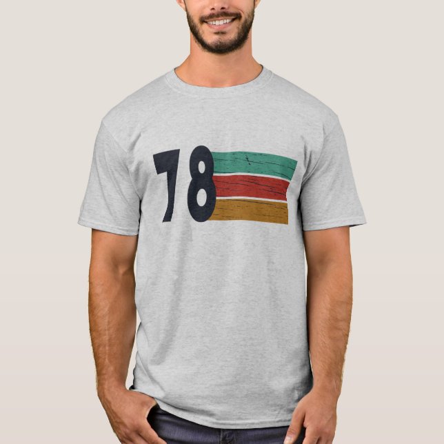Camiseta Nascer em presente de aniversário de 1978 (Frente)