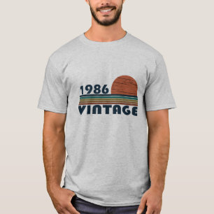 Camiseta nascer em presente de aniversário de 1986
