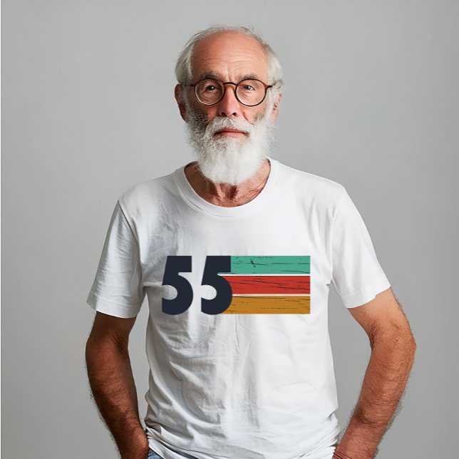 Camiseta Nascer em presente de aniversário de 70 de 1955 (Criador carregado)