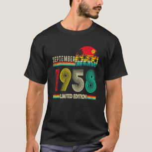 Camiseta Nascer Em Setembro De 1958 Vintage 64º Aniversário