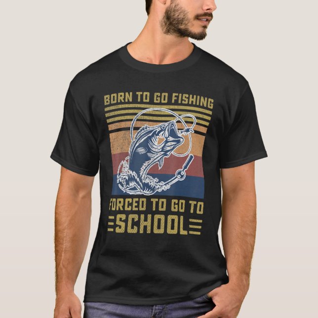 Camiseta Nascer Engraçado De Ir Pescar Barcos Pescadores (Frente)