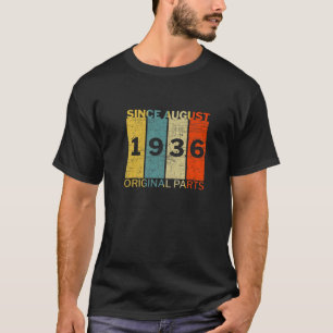Camiseta Nascer Engraçado Em Agosto De 1936 Piada Original