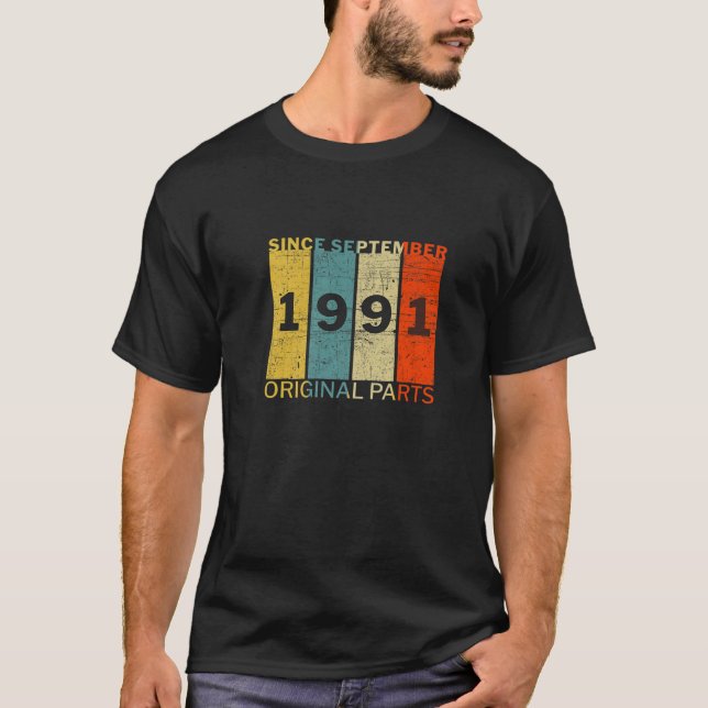 Camiseta Nascer Engraçado Em Setembro De 1991 Piada Origina (Frente)