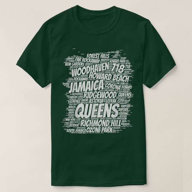Camiseta Nascer erguido em rainhas borough Nova Iorque  (Frente do Design)