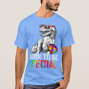 Camiseta Nascer Especial Trex Quebra-cabeça Dino Boys Aware