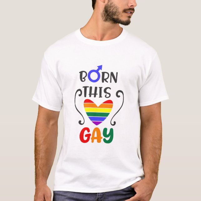 Camiseta Nascer Este Gay (Frente)