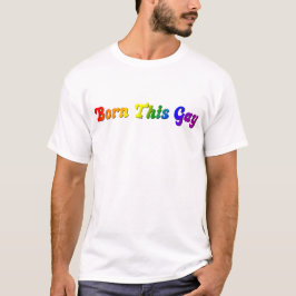 Camiseta Nascer Este Gay - Orgulho LGBTQ+ Negrito do Arco-Í