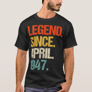 Camiseta Nascer feito em 1947, 77 anos, em 1947, 77º aniver