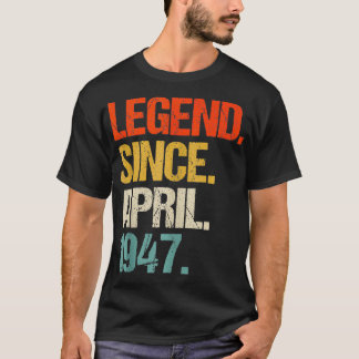 Camiseta Nascer feito em 1947, 77 anos, em 1947, 77º aniver