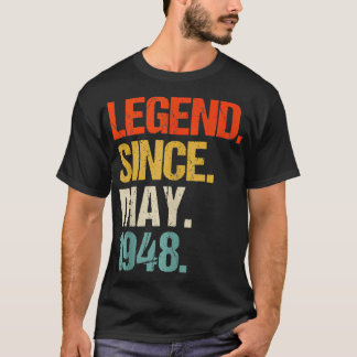 Camiseta Nascer feito em 1948 com 76 anos em 1948 76º anive
