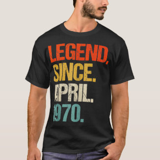 Camiseta Nascer feito em 1970, aos 54 anos, em 1970, 54º an