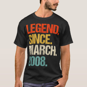 Camiseta Nascer feito em 2008 com 16 anos em 2008