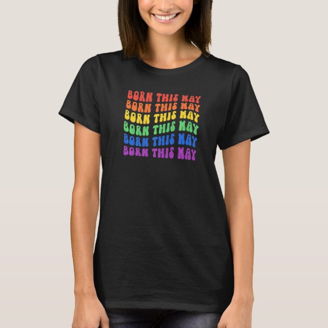Camiseta Nascer Groovy This Way Rainbow Lgbt Flag Gay Lésbi (Frente)