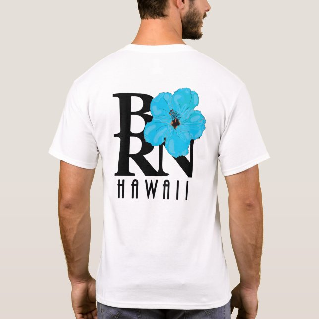 Camiseta NASCER Hawaii Blue Hibiscus (Verso)