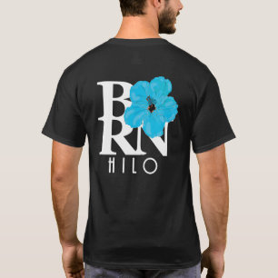 Camiseta NASCER Hilo Hawaii Blue Hibiscus (impressão trasei