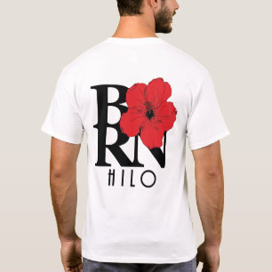 Camiseta NASCER Hilo Hawaii Red Hibiscus
