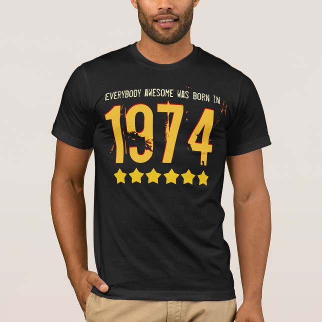 Camiseta Nascer impressionante do aniversário de 40 anos (Frente)