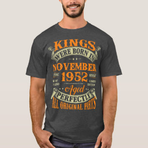 Camiseta Nascer Mens 70 Birthday Gift Kings Em Novembro De
