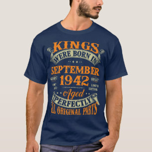Camiseta Nascer Mens 80 Birthday Gift Kings Em 19 De Setemb