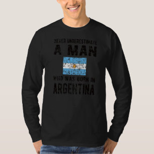 Camiseta Nascer Mens Na Argentina Bandeira Argentina