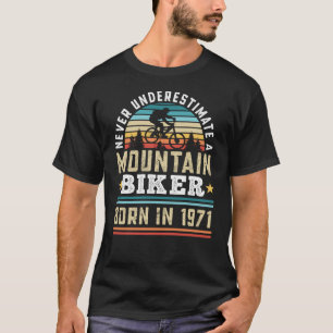 Camiseta nascer Mountain Biker 1971 50º Presente de Aniver