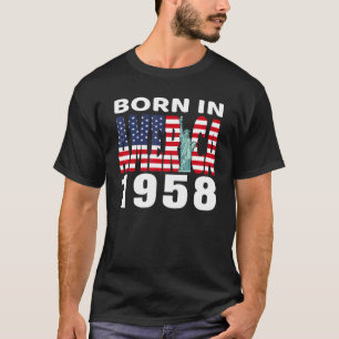 Camiseta Nascer Na América Em 1958, Estátua Da Liberdade No
