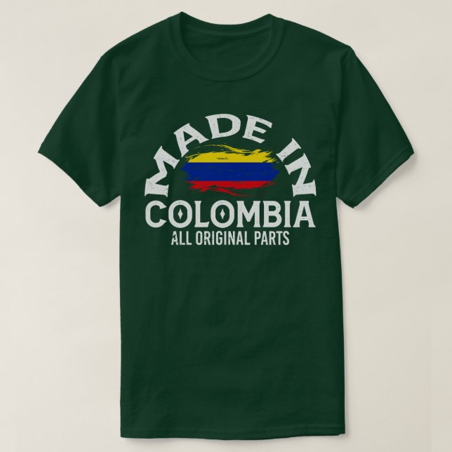 Camiseta Nascer na Colômbia (Frente do Design)