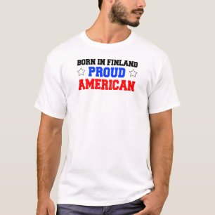 Camiseta Nascer Na Finlândia Orgulhosa Americana