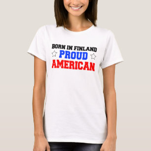 Camiseta Nascer Na Finlândia Orgulhosa Americana