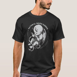 Camiseta Nascer Natural Sner Devil Baby Grunge Gótico Emo P