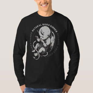 Camiseta Nascer Natural Sner Devil Baby Grunge Gótico Emo P