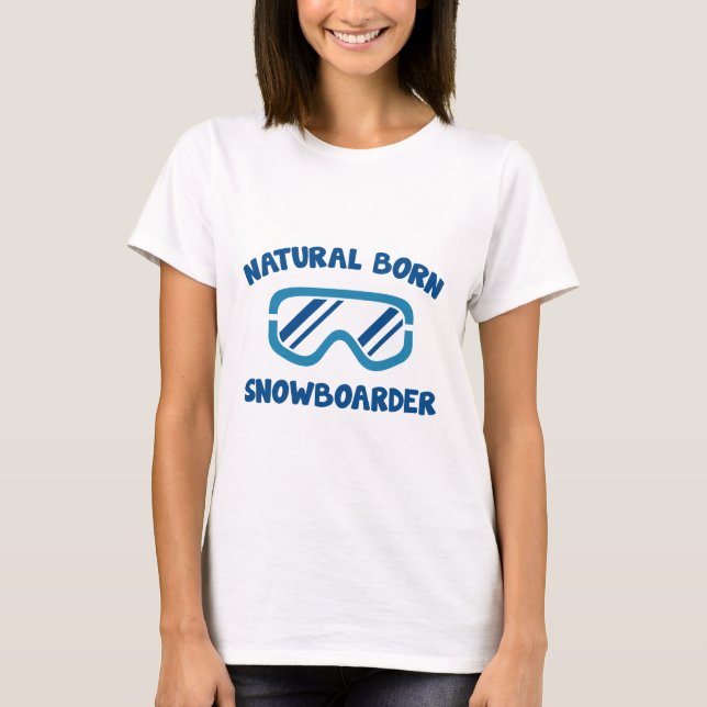 Camiseta Nascer natural Snowboarder (Frente)