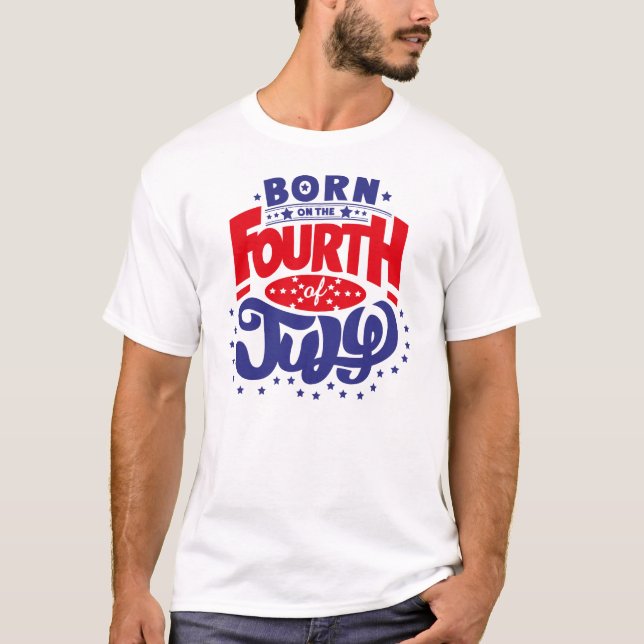 Camiseta Nascer no 4o julho (Frente)