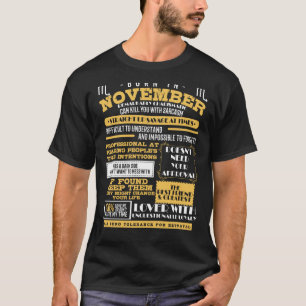 Camiseta Nascer no aniversário de Scorpio Horoscope em nove