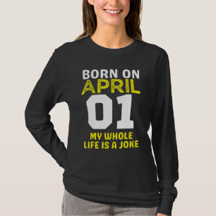 Camiseta Nascer no dia 14 de abril Minha vida é um tolo de 