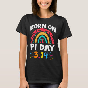 Camiseta Nascer No Dia De Aniversário Do Pi, 2025, Rainbow