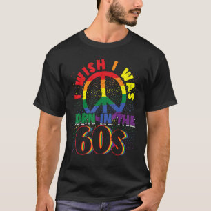 Camiseta Nascer no Hippie Nostalg do Hippie Retro nos anos