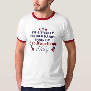 CAMISETA NASCER NO QUARTO DO T-SHIRT DE JULHO