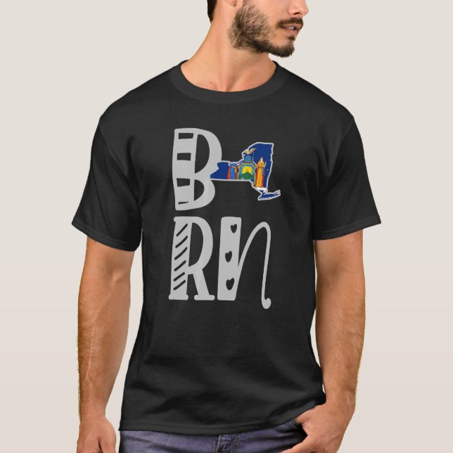 Camiseta Nascer Nova Iorque Em Blocos (Frente)