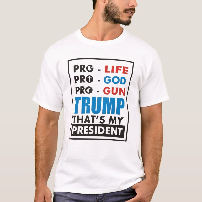 Camiseta Nascer Novo do Pró-Life Trump Fetus (Frente)
