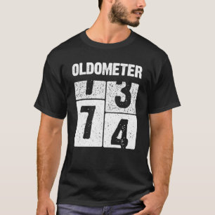 Camiseta Nascer Oldometer 74 em 1946 74º presente de aniver