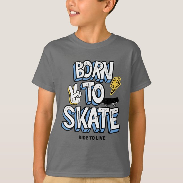 Camiseta Nascer para a Corrida do Skate ao Vivo (Frente)