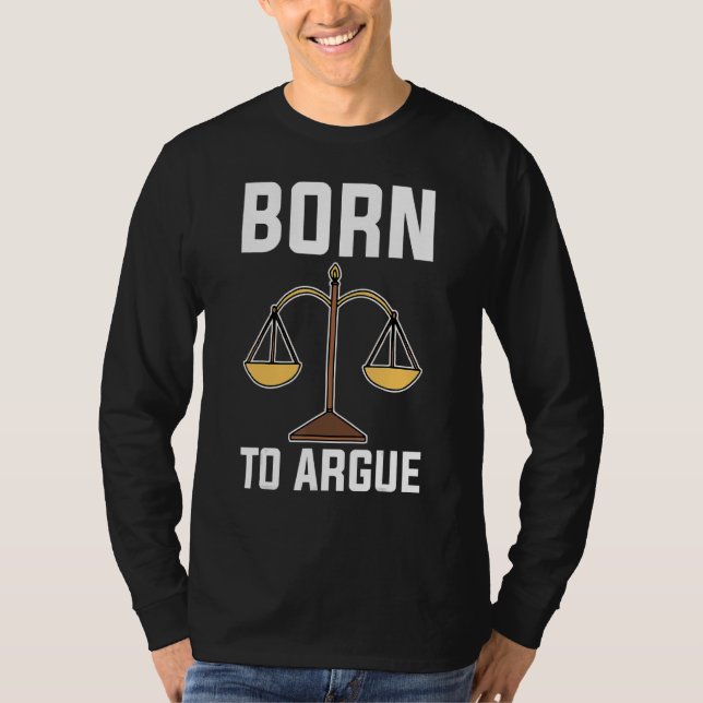 Camiseta Nascer Para Argumentar Nova Lei De Advogados Da Fa (Frente)