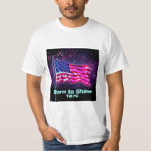 Nascer para Brilhar - Camisa-T de Sinalizador Neon