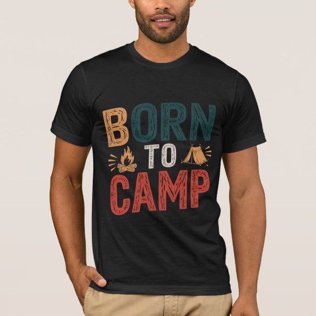 Camiseta NASCER para CAMP - Aguardam | Camping T-Shirt (Frente)