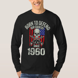 Camiseta Nascer para defender o país desde 1960 Vintage ame