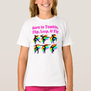 CAMISETA NASCER PARA DESIGN DE GINÁSTICA DE BOMBAS