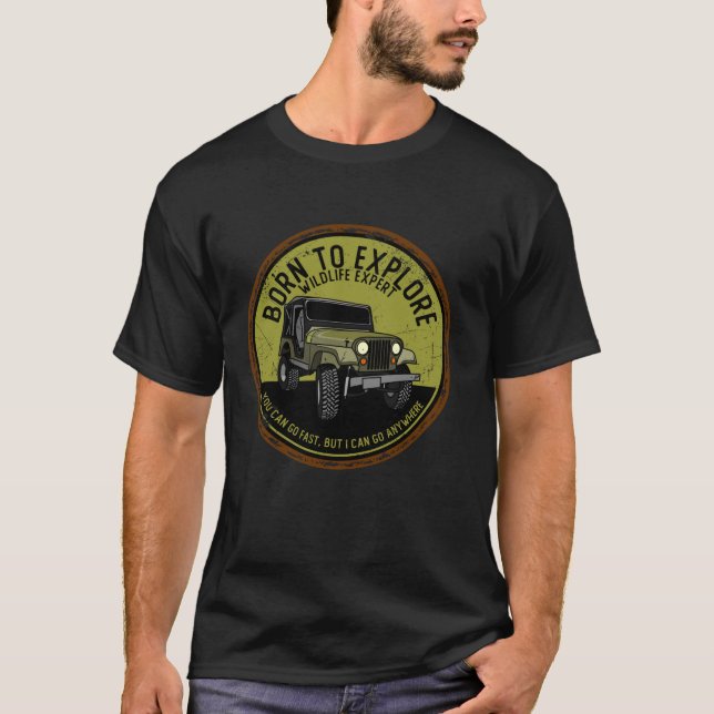 Camiseta Nascer para explorar fora da estrada, 4x4 SUV (Frente)