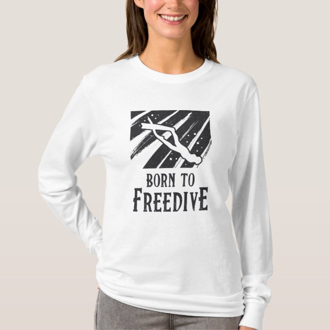 Camiseta Nascer Para Freedive Freediving Ventiladores Apnoe (Frente)