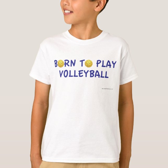 Camiseta Nascer para jogar o t-shirt do voleibol (Frente)